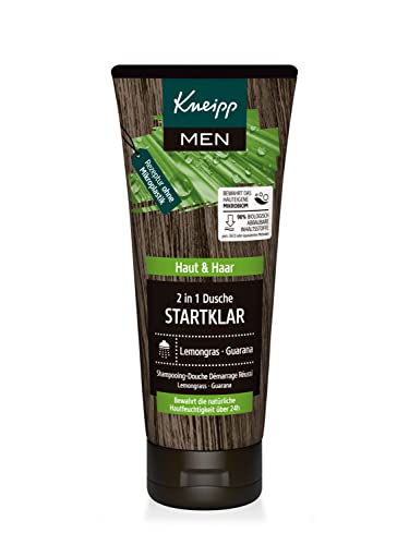 Kneipp MEN 3 in 1 Pflegedusche Startklar – Duschgel für Männer - Für Haut, Haar & Gesicht - Mit ätherischen Ölen und Extrakten aus Lemongras & Guarana - 200 ml im Sale